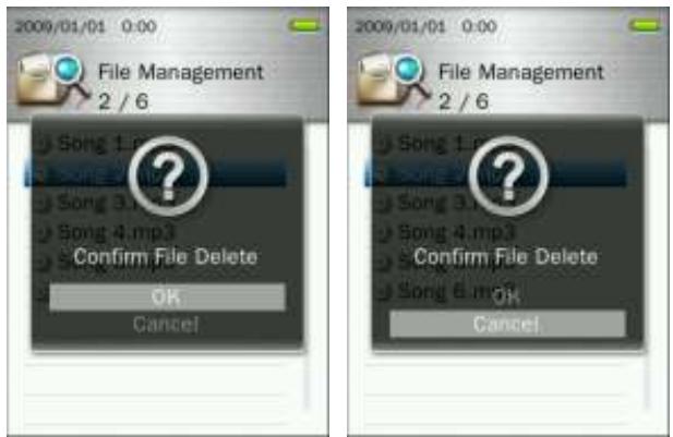 TRANSCEND MP870 - Effacer des fichiers - 2