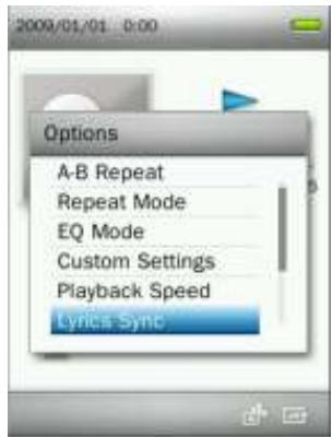 TRANSCEND MP870 - Synchronisation des paroles - 1