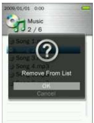 TRANSCEND MP870 - Retirer une chanson de ma liste - 4