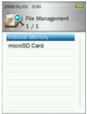TRANSCEND MP870 - Parcourir la mémoire interne ou la carte microSD - 2