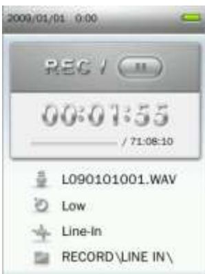 TRANSCEND MP870 - Enregistrements Line-in - 2