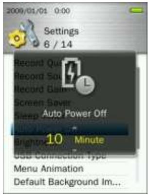 TRANSCEND MP870 - Arrêt automatique - 2