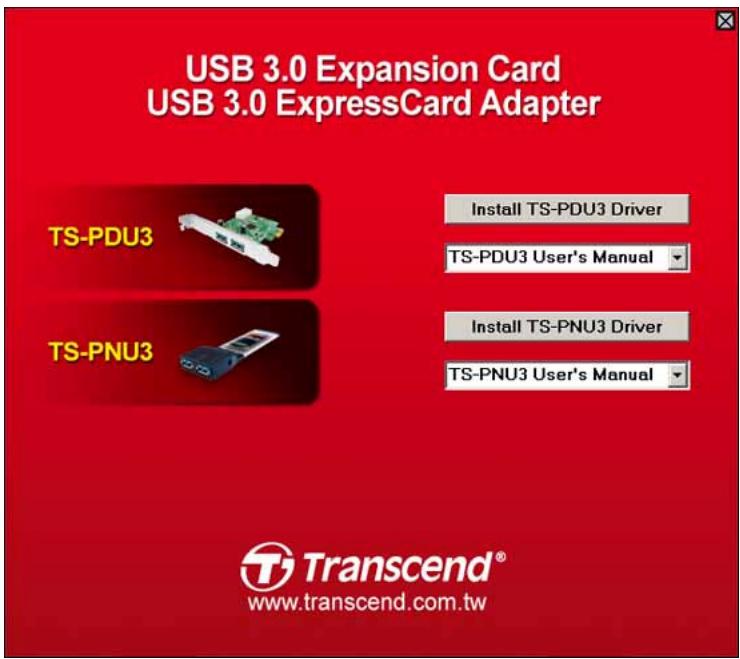 TRANSCEND PNU3 USB3.0 EXPRESSCARD ADAPTER - Installation du pilote - 2