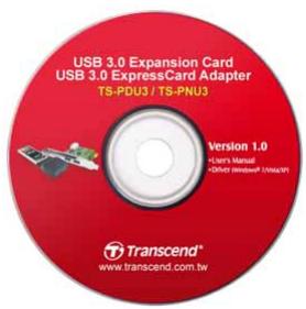 TRANSCEND PNU3 USB3.0 EXPRESSCARD ADAPTER - Contenu de l'emballage - 3
