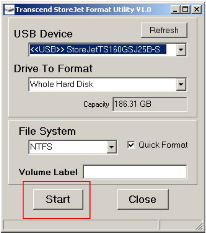 TRANSCEND STOREJET 25D3 - Windows XP - 2