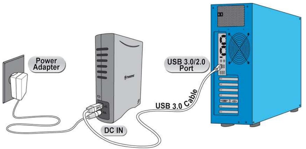 TRANSCEND STOREJET 35T3 - Connexion à un ordinateur - 2