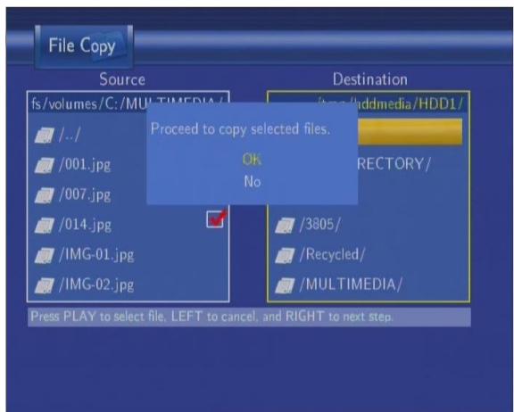 EMTEC HDD MOVIE CUBE Q100 - Menu de Copie de Fichier - 5