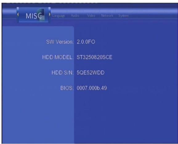 EMTEC HDD MOVIE CUBE Q100 - Modification de paramètre MISC - 1
