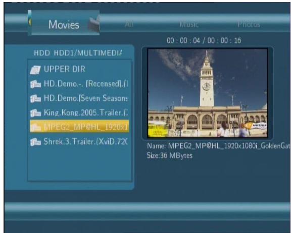 EMTEC HDD MOVIE CUBE Q100 - Navigation Fichiers video - 1