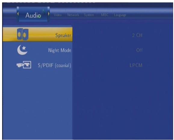 EMTEC HDD MOVIE CUBE Q100 - Modification des Paramètres Audio - 1
