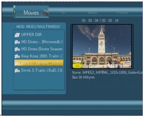 EMTEC HDD MOVIE CUBE Q120 - Navigation Fichiers video - 2