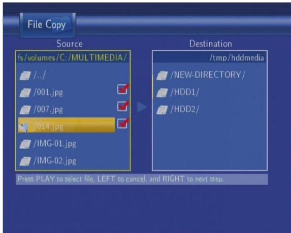 EMTEC HDD MOVIE CUBE Q120 - Menu Copie de Fichier - 4