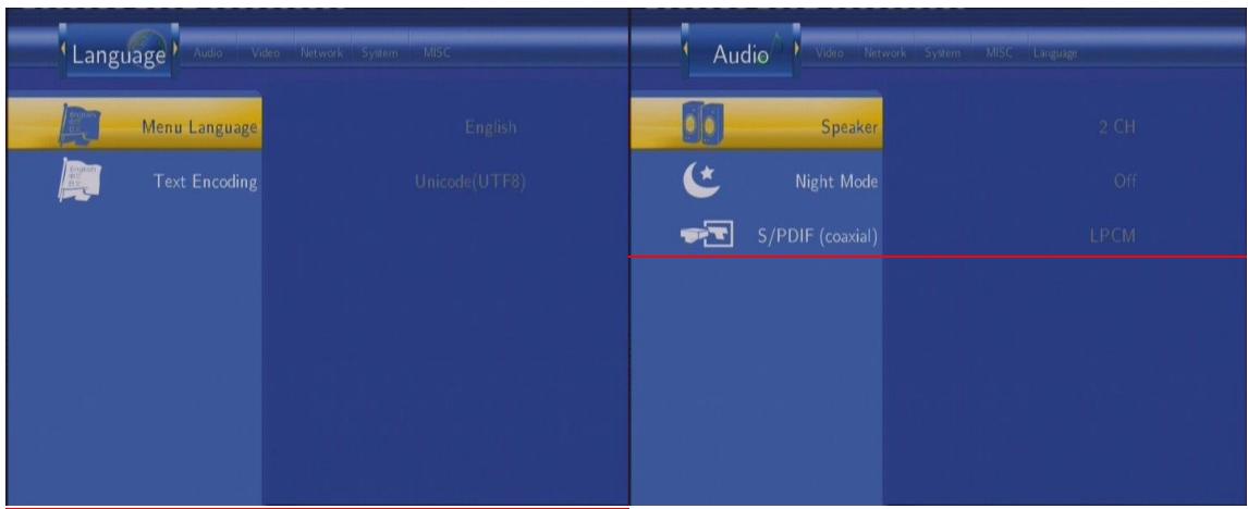EMTEC HDD MOVIE CUBE Q120 - Modification des Paramètres Audio - 1