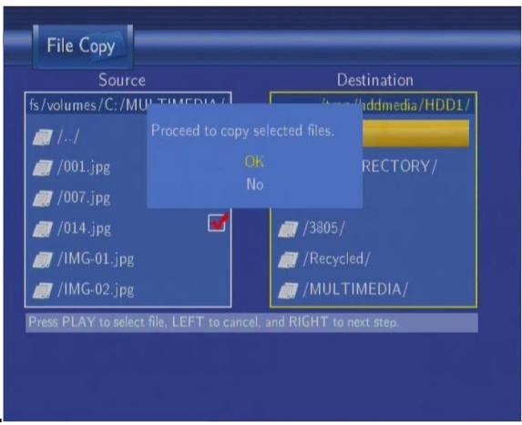EMTEC HDD MOVIE CUBE Q120 - Menu Copie de Fichier - 7