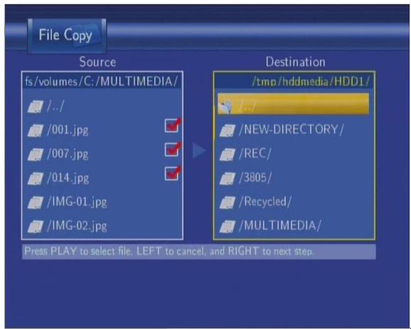 EMTEC HDD MOVIE CUBE Q120 - Menu Copie de Fichier - 6