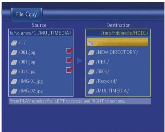 EMTEC HDD MOVIE CUBE R700 - Menu Copie de Fichier - 4