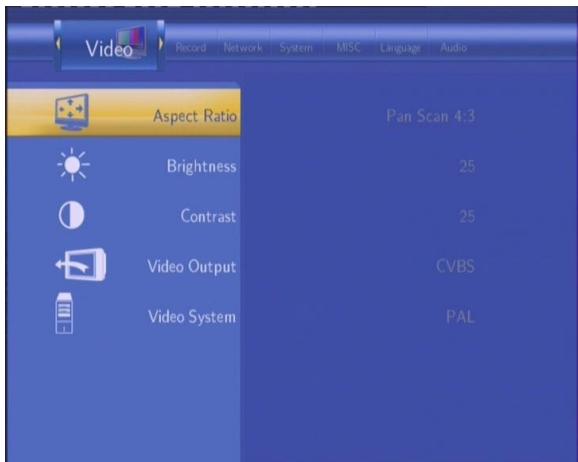 EMTEC HDD MOVIE CUBE R700 - Changement des Paramètres Video - 2