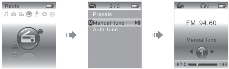 EMTEC LECTEUR MP4 C220 - Syntonisation manuelle - 1