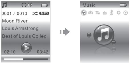 EMTEC LECTEUR MP4 C220 - Parcourir la collection multimédia pendant la lecture - 1