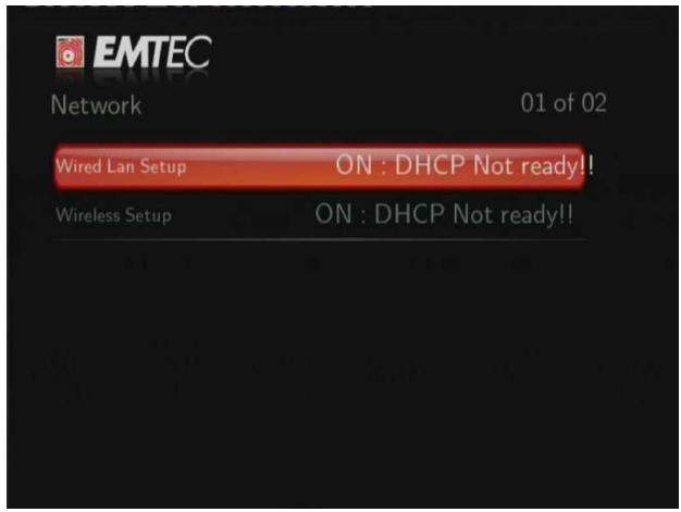 EMTEC LECTEUR MULTIMDIA N200 - Changement des paramètres réseau - 1