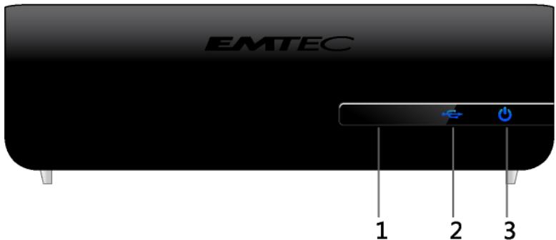 EMTEC LECTEUR MULTIMDIA N200 - Panneau frontal - 1