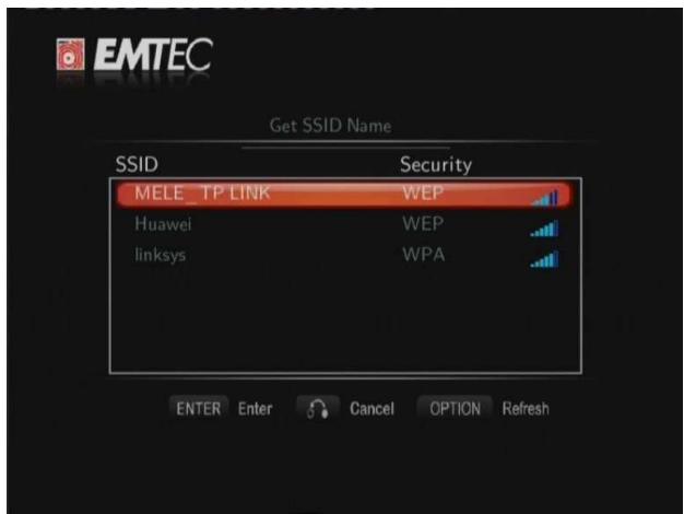 EMTEC LECTEUR MULTIMDIA N200 - Obtenir un nom SSID - 1