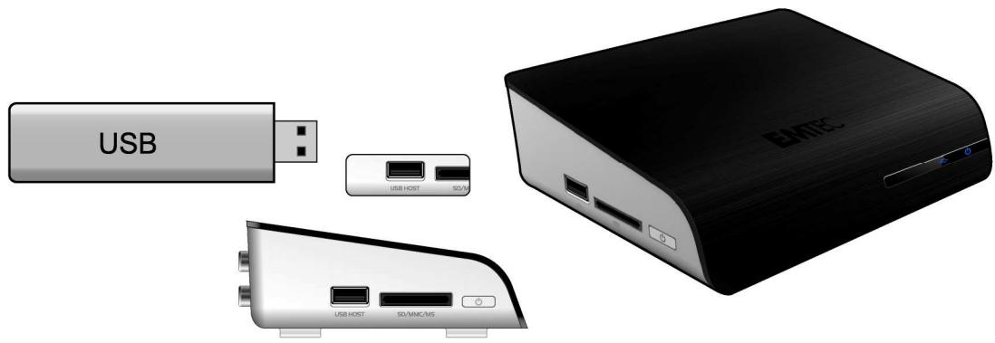 EMTEC LECTEUR MULTIMDIA N200 - Connexion de périphérique USB - 1