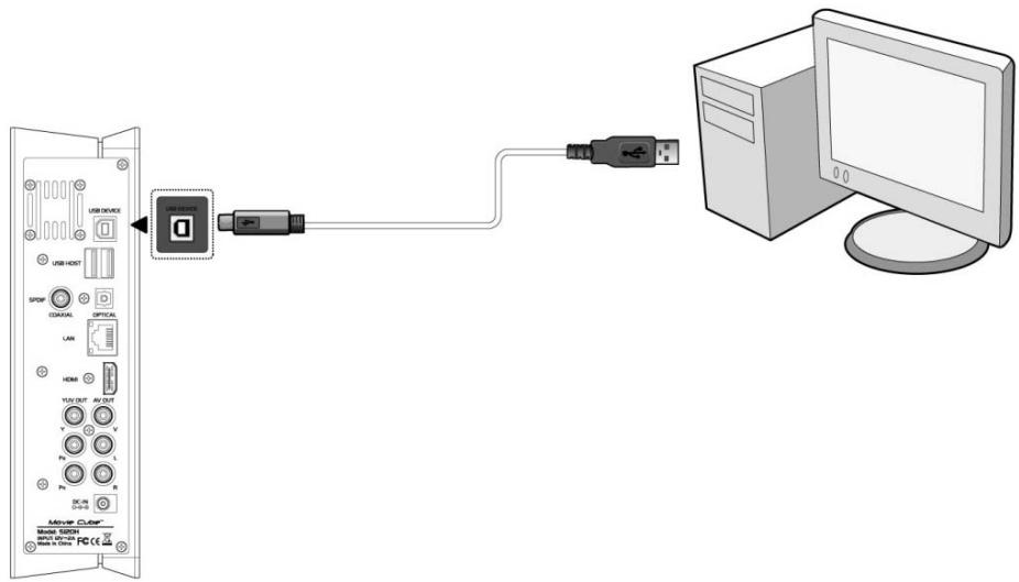 EMTEC MOVIE CUBE LECTEUR MULTIMEDIA HDD S120H - Connexion à un ordinateur (type PC) - 1