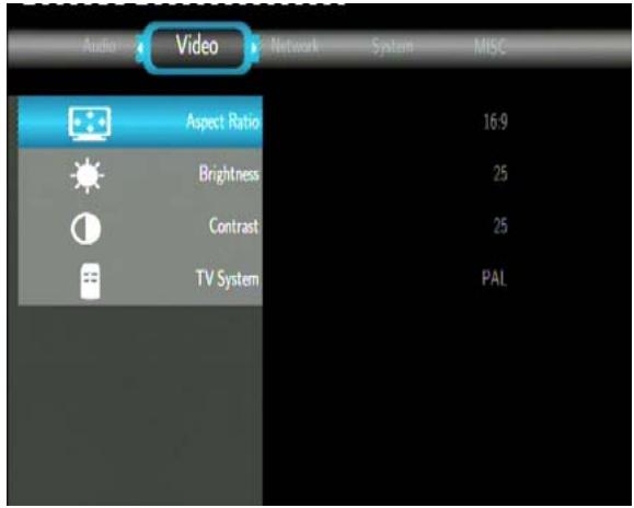 EMTEC MOVIE CUBE LECTEUR MULTIMEDIA HDD S120H - Changement des paramètres video - 1