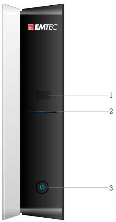 EMTEC MOVIE CUBE LECTEUR MULTIMEDIA HDD S120H - Face avant - 1