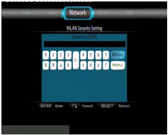 EMTEC MOVIE CUBE LECTEUR MULTIMEDIA HDD S120H - Insérer la clé WEP / WPA - 1