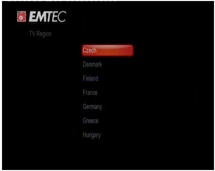 EMTEC MOVIE CUBE V800H - Changement des paramètres TNT (V800H) - 1