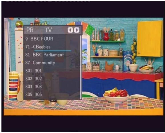 PR TV 9 BBC FOUR 71 -CBeebies 81 BBC Parliament 87 Community 301 301 302 302 303 303 305 305
