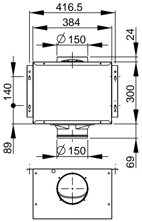 416.5 384 Ø 150 24 140 300 89 Ø 150 69