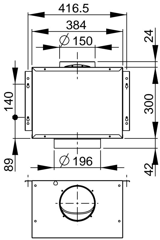 416.5 384 Ø 150 24 140 300 Ø 196 89 42
