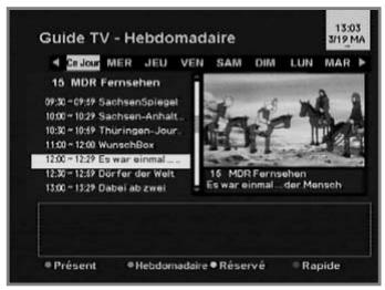 HUMAX CR-FOX - Pour réserver un programme de votre choix: - 1