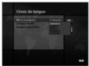 HUMAX F1-5000 - Menu Langues - 1