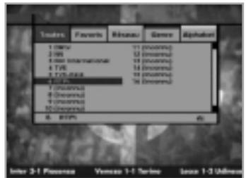 HUMAX F1-5000 - liste de services simples - 1