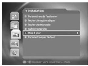 HUMAX F2-1002 - Si vous procédez à la mise à jour à partir du menu - 1