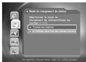 HUMAX F2-1002 - Mode de changement de chaine - 1