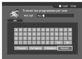 HUMAX F2-1002 - Recherche d'un programme - 4