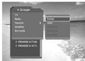 HUMAX F2-1002 - Changement de groupe de listedes de chaînes - 1