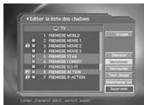 HUMAX F2-1002 - Suppression de chaînes - 1
