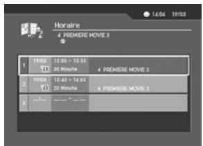 HUMAX F2-1002 - Affichage d'un programme réservé - 2
