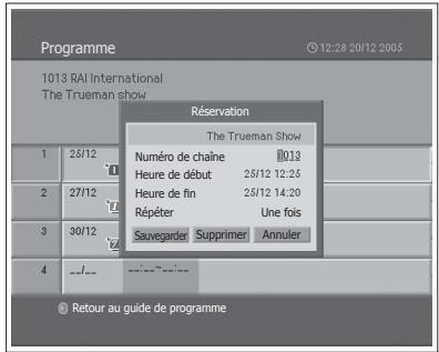 HUMAX LGB-19DXT - Modification d'une programmation - 1