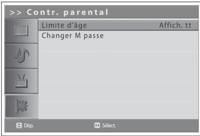 HUMAX LGB-19DXT - Définition d'une limite d'âge (pour les canaux numériques uniquement) - 1