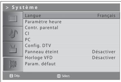 HUMAX LGB-19DXT - Selection de la langue du menu - 1