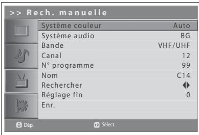 HUMAX LGB-19DXT - Recherche manuelle des canaux analogiques - 2
