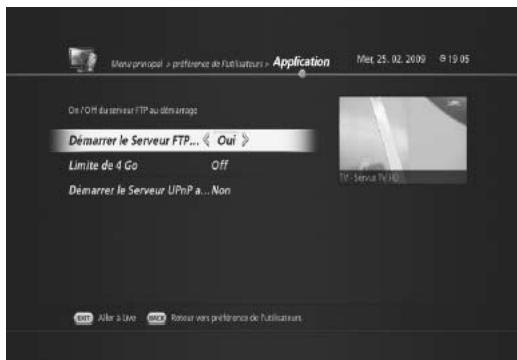 HUMAX TN-5000HD - Activation d'un serveur UPnP au démarrage - 1