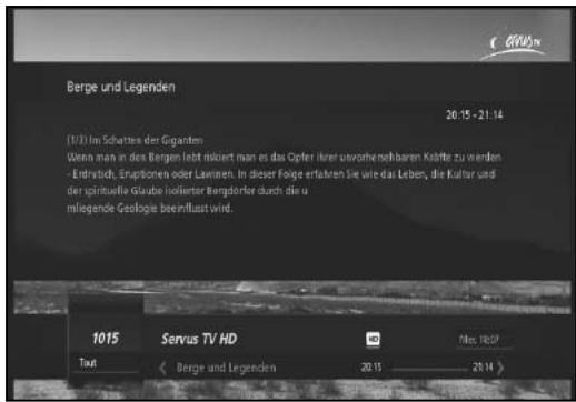 HUMAX TN-5000HD - Informations détaillées sur les programmes - 1